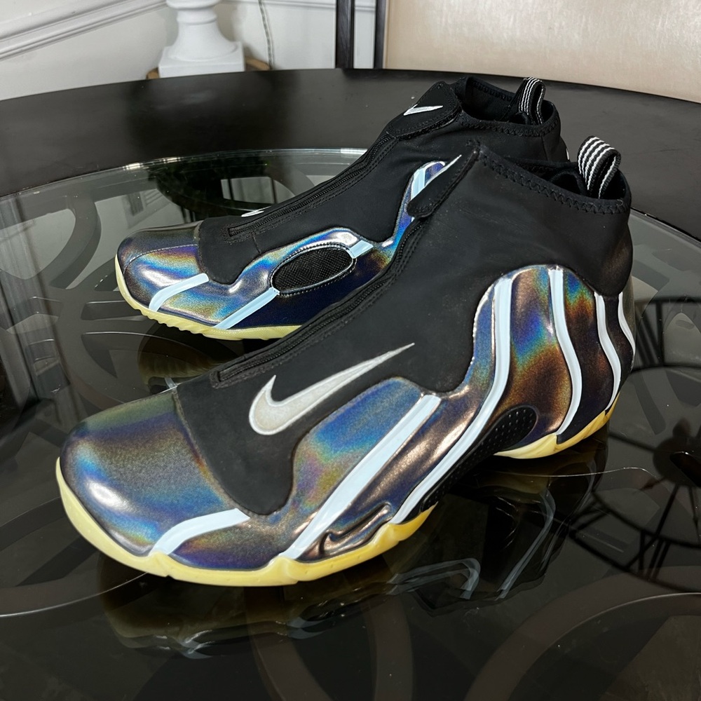 Nike Air Flightposite Topaz Mist Hologram Flightposite Sz 10.5 - Picture 3 of 9